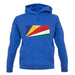 Seychelles Grunge Style Flag unisex hoodie