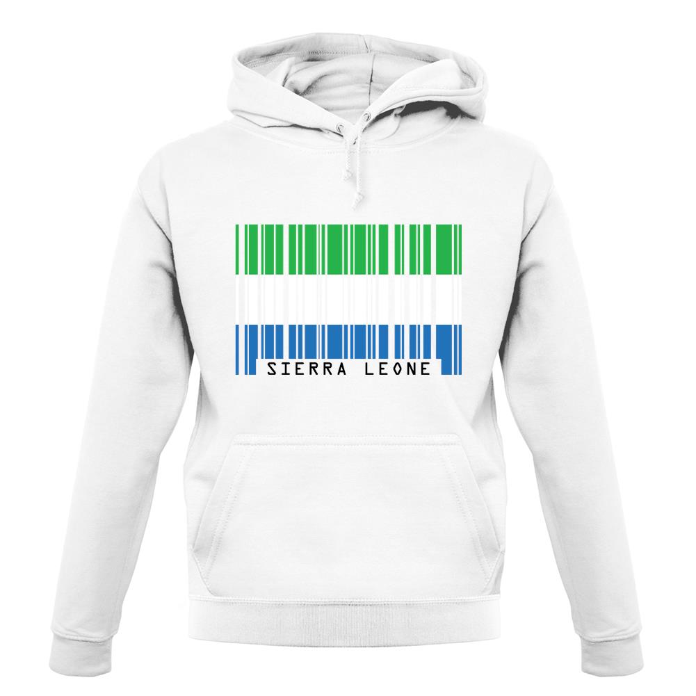 Sierra Leone  Barcode Style Flag unisex hoodie