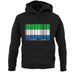 Sierra Leone  Barcode Style Flag unisex hoodie