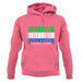 Sierra Leone  Barcode Style Flag unisex hoodie