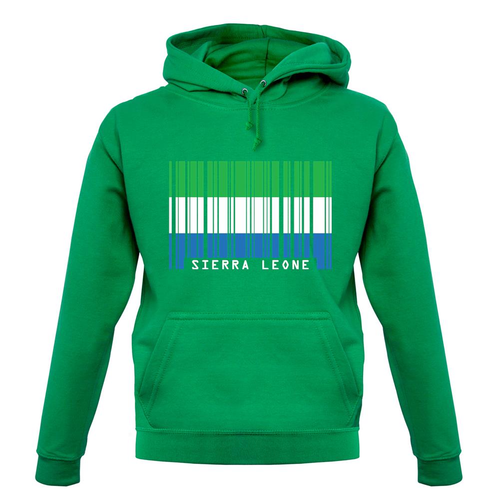 Sierra Leone  Barcode Style Flag unisex hoodie