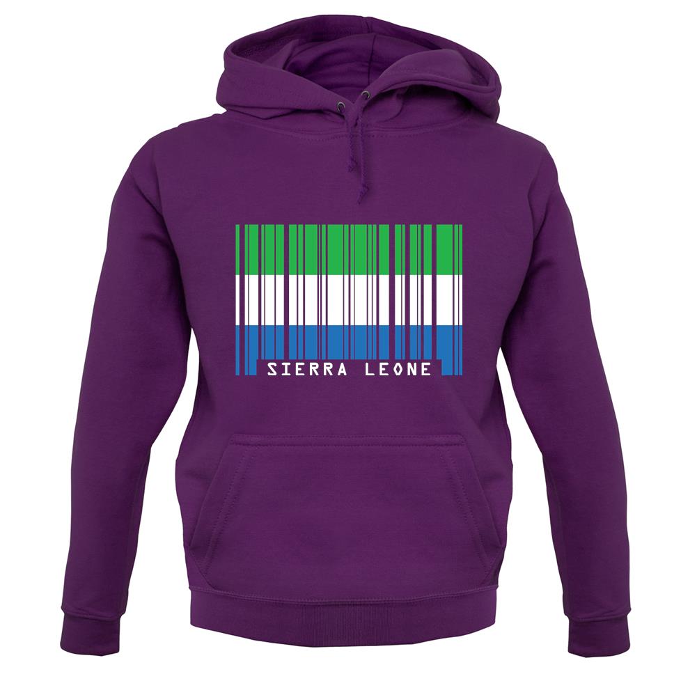 Sierra Leone  Barcode Style Flag unisex hoodie