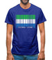 Sierra Leone  Barcode Style Flag Mens T-Shirt