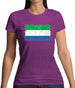 Sierra Leone Grunge Style Flag Womens T-Shirt