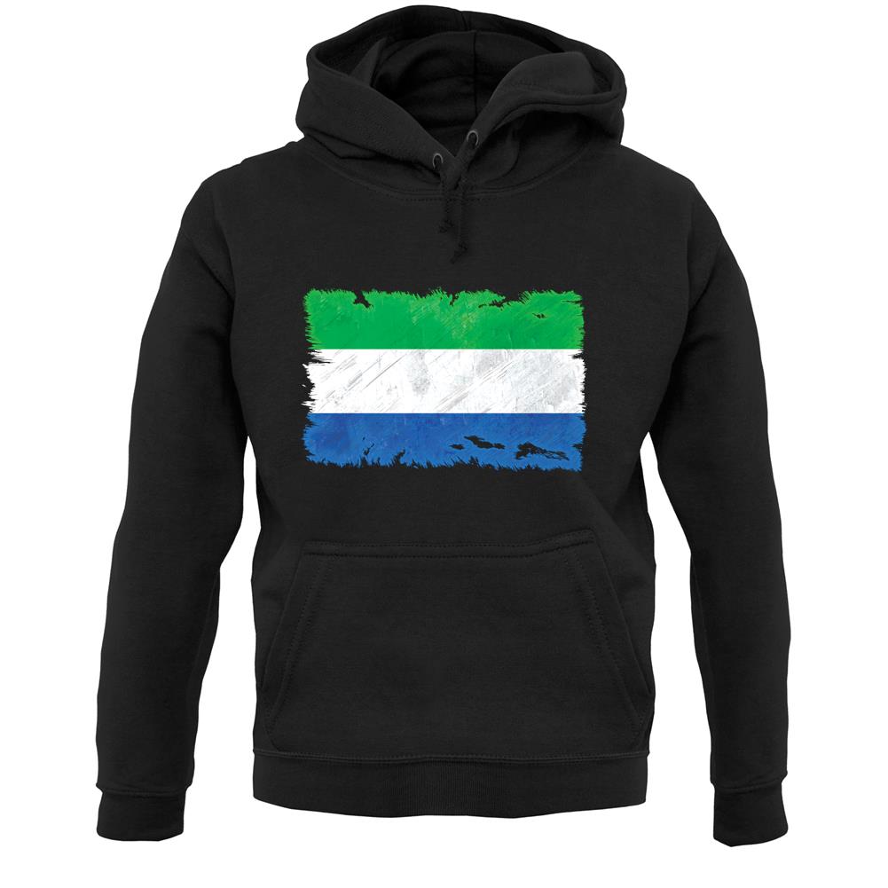 Sierra Leone Grunge Style Flag Unisex Hoodie