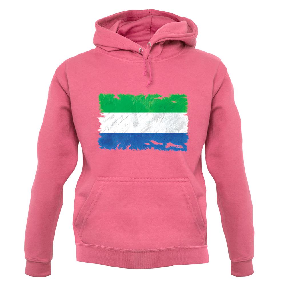 Sierra Leone Grunge Style Flag unisex hoodie