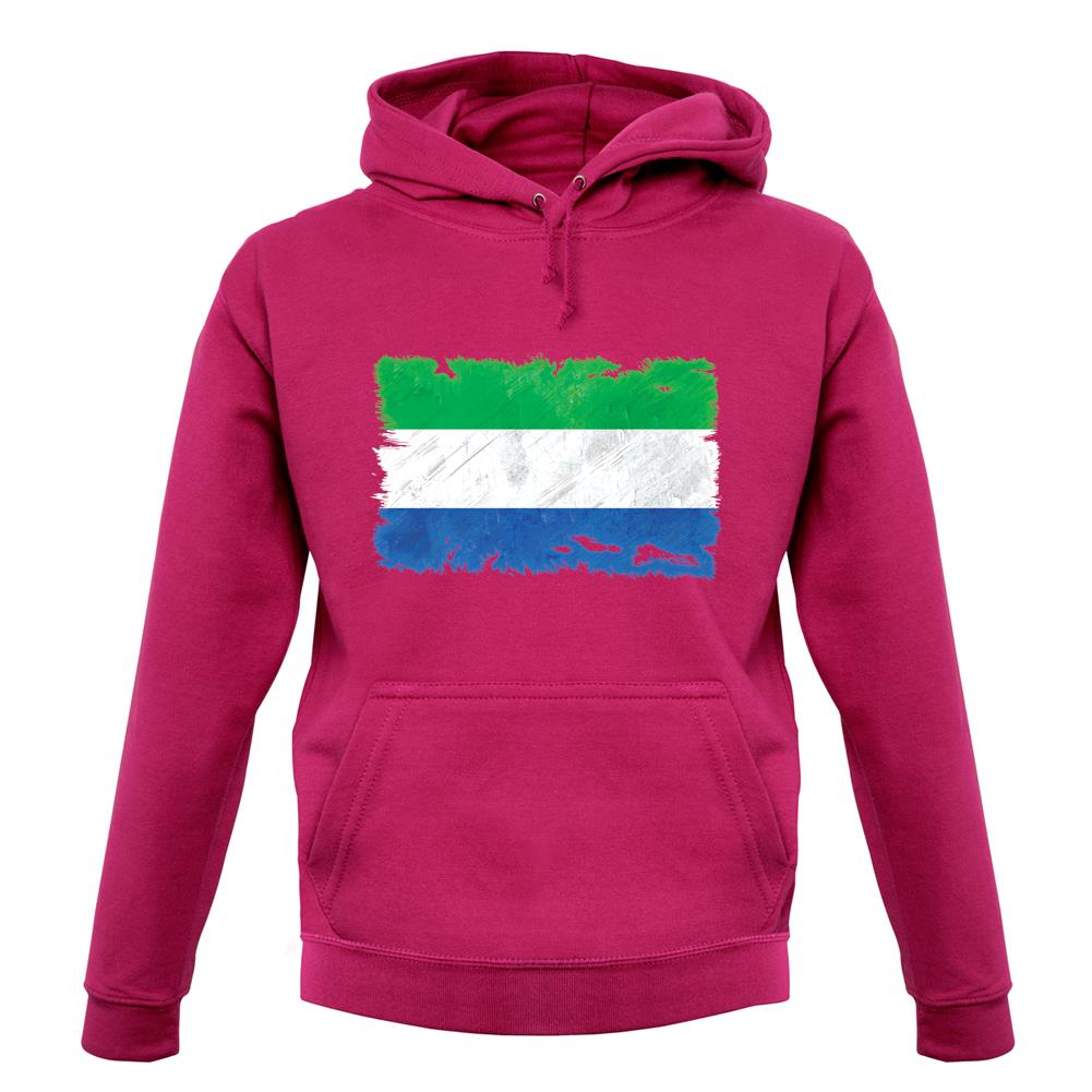 Sierra Leone Grunge Style Flag unisex hoodie