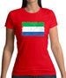 Sierra Leone Grunge Style Flag Womens T-Shirt