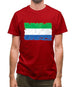 Sierra Leone Grunge Style Flag Mens T-Shirt