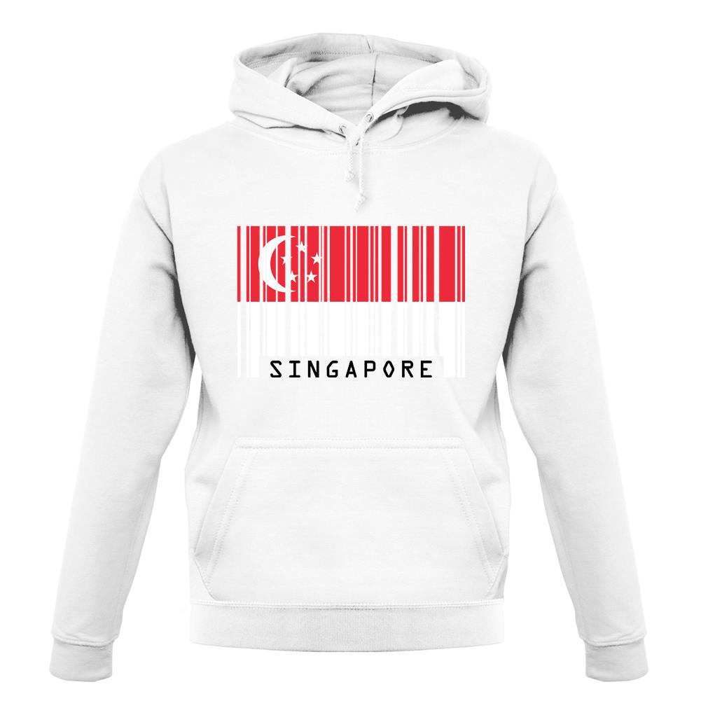Singapore Barcode Style Flag unisex hoodie