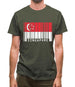 Singapore Barcode Style Flag Mens T-Shirt