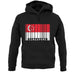 Singapore Barcode Style Flag unisex hoodie