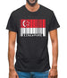 Singapore Barcode Style Flag Mens T-Shirt