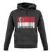 Singapore Barcode Style Flag unisex hoodie