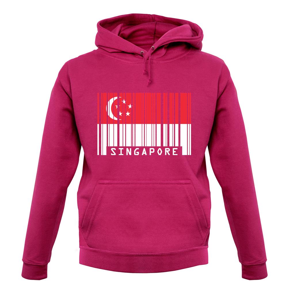 Singapore Barcode Style Flag unisex hoodie