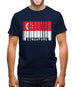 Singapore Barcode Style Flag Mens T-Shirt