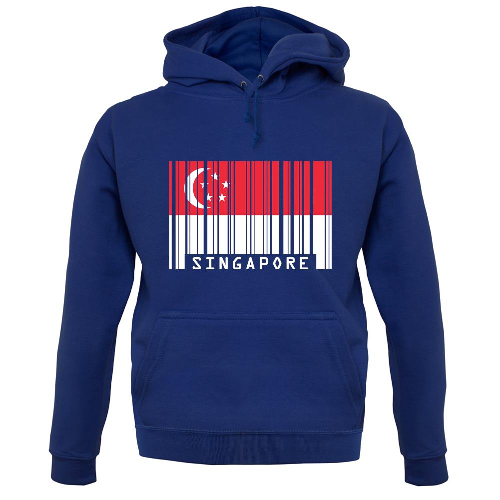 Singapore Barcode Style Flag unisex hoodie
