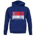 Singapore Barcode Style Flag unisex hoodie
