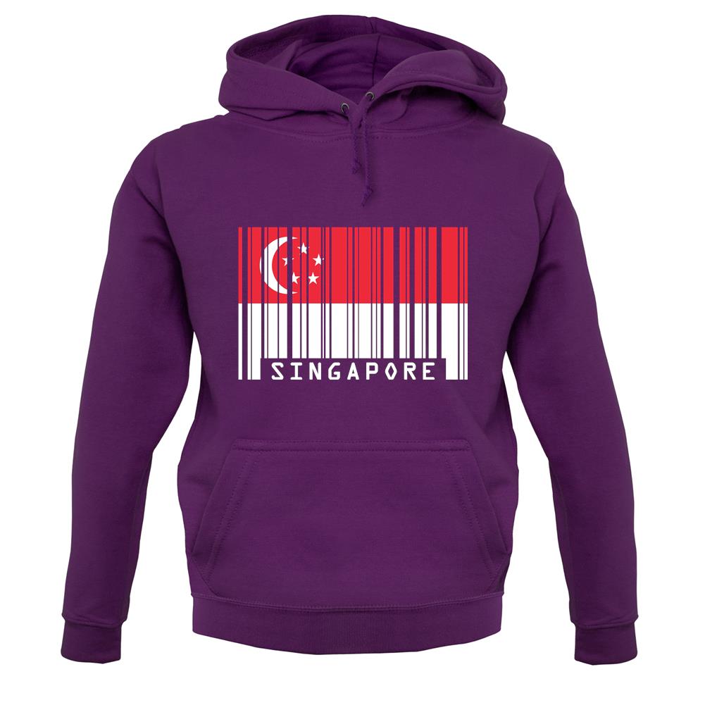 Singapore Barcode Style Flag unisex hoodie