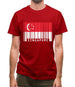 Singapore Barcode Style Flag Mens T-Shirt