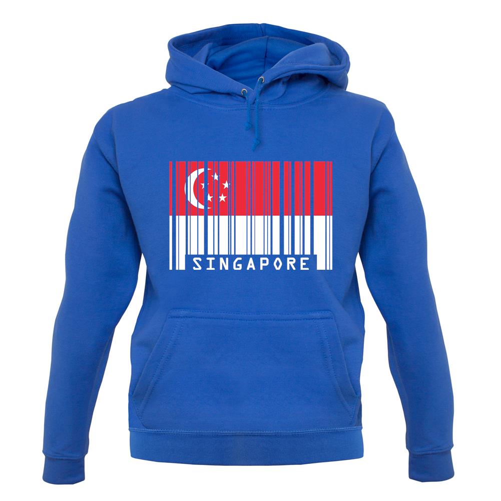 Singapore Barcode Style Flag unisex hoodie