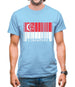 Singapore Barcode Style Flag Mens T-Shirt