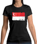 Singapore Grunge Style Flag Womens T-Shirt