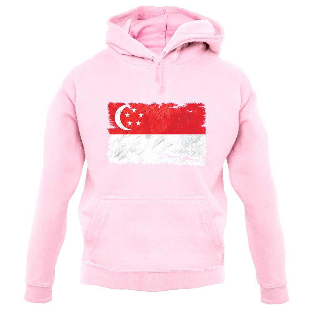 Singapore Grunge Style Flag unisex hoodie