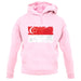 Singapore Grunge Style Flag unisex hoodie