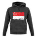 Singapore Grunge Style Flag unisex hoodie