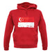 Singapore Grunge Style Flag unisex hoodie