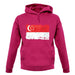 Singapore Grunge Style Flag unisex hoodie