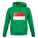 Singapore Grunge Style Flag unisex hoodie