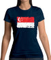 Singapore Grunge Style Flag Womens T-Shirt