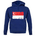 Singapore Grunge Style Flag unisex hoodie