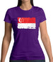 Singapore Grunge Style Flag Womens T-Shirt