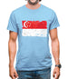 Singapore Grunge Style Flag Mens T-Shirt