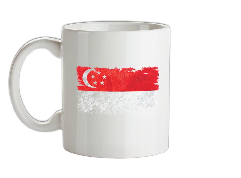 Singapore Grunge Style Flag Ceramic Mug