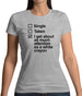 Single Taken White Crayon Womens T-Shirt