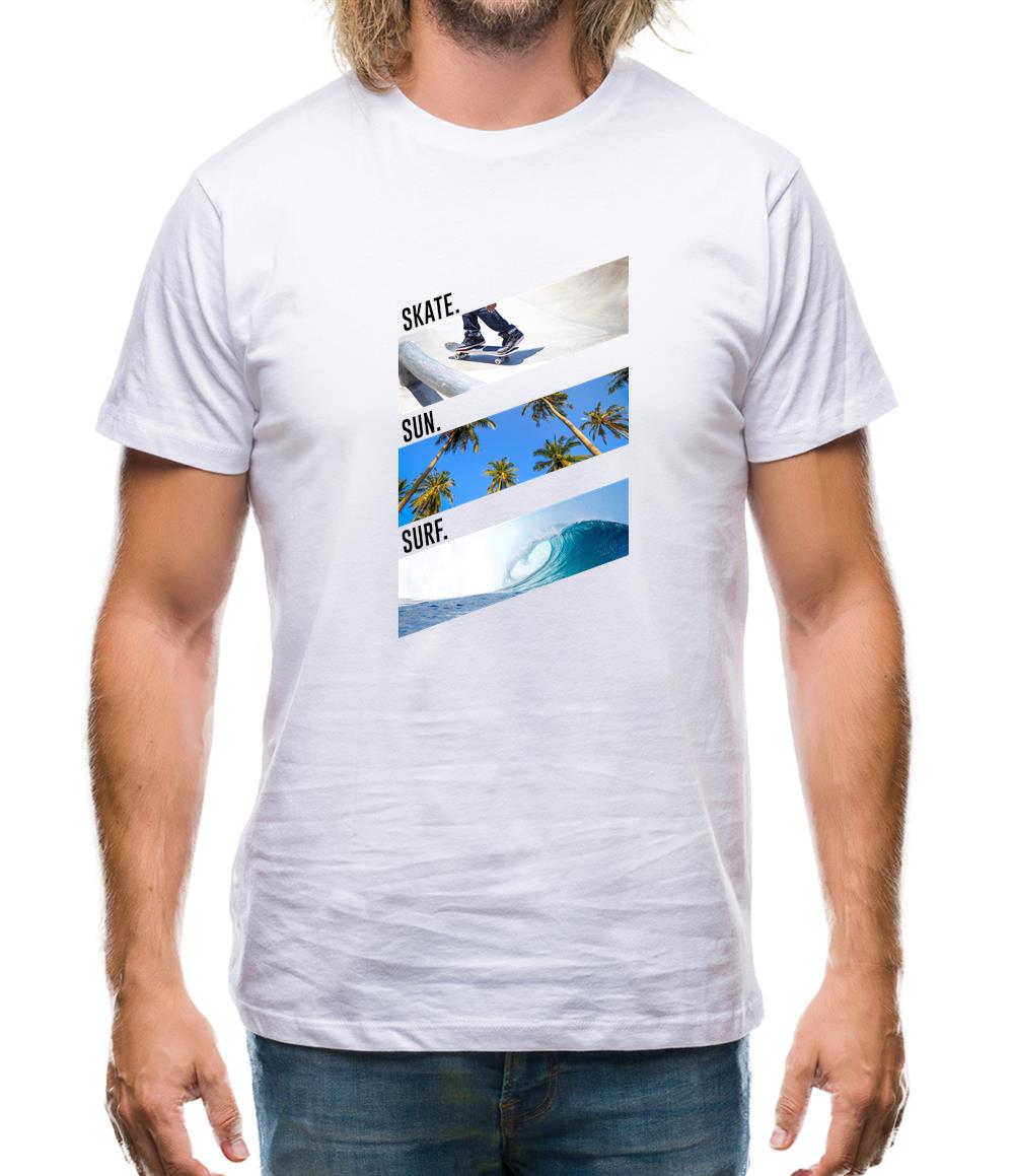 Skate Sun Surf Mens T-Shirt