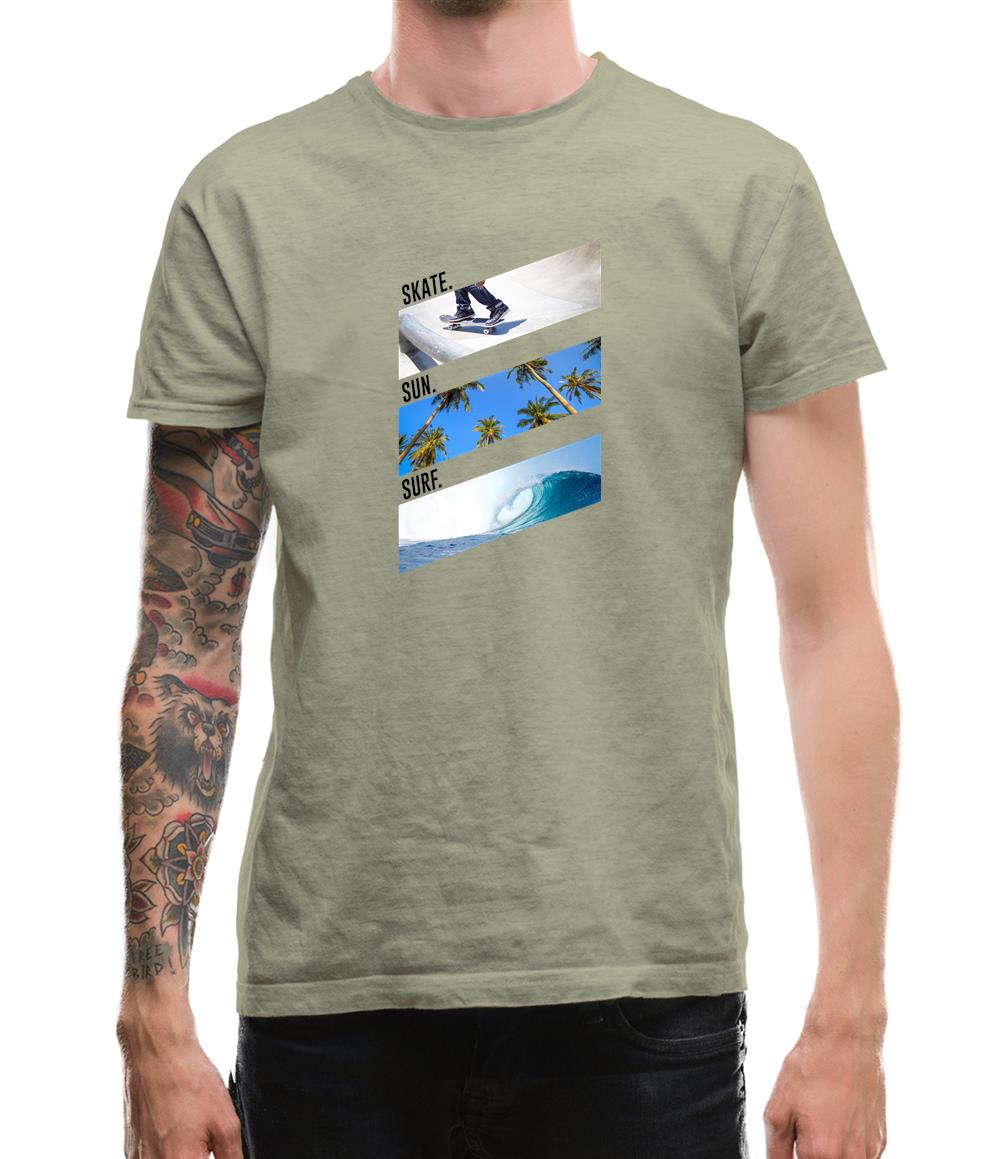 Skate Sun Surf Mens T-Shirt