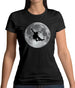 Skateboarder Moon Womens T-Shirt