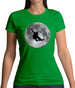 Skateboarder Moon Womens T-Shirt