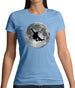 Skateboarder Moon Womens T-Shirt