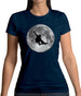 Skateboarder Moon Womens T-Shirt