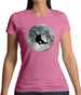 Skateboarder Moon Womens T-Shirt