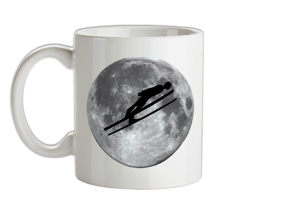 Ski Jump Moon Ceramic Mug