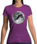 Ski Jump Moon Womens T-Shirt