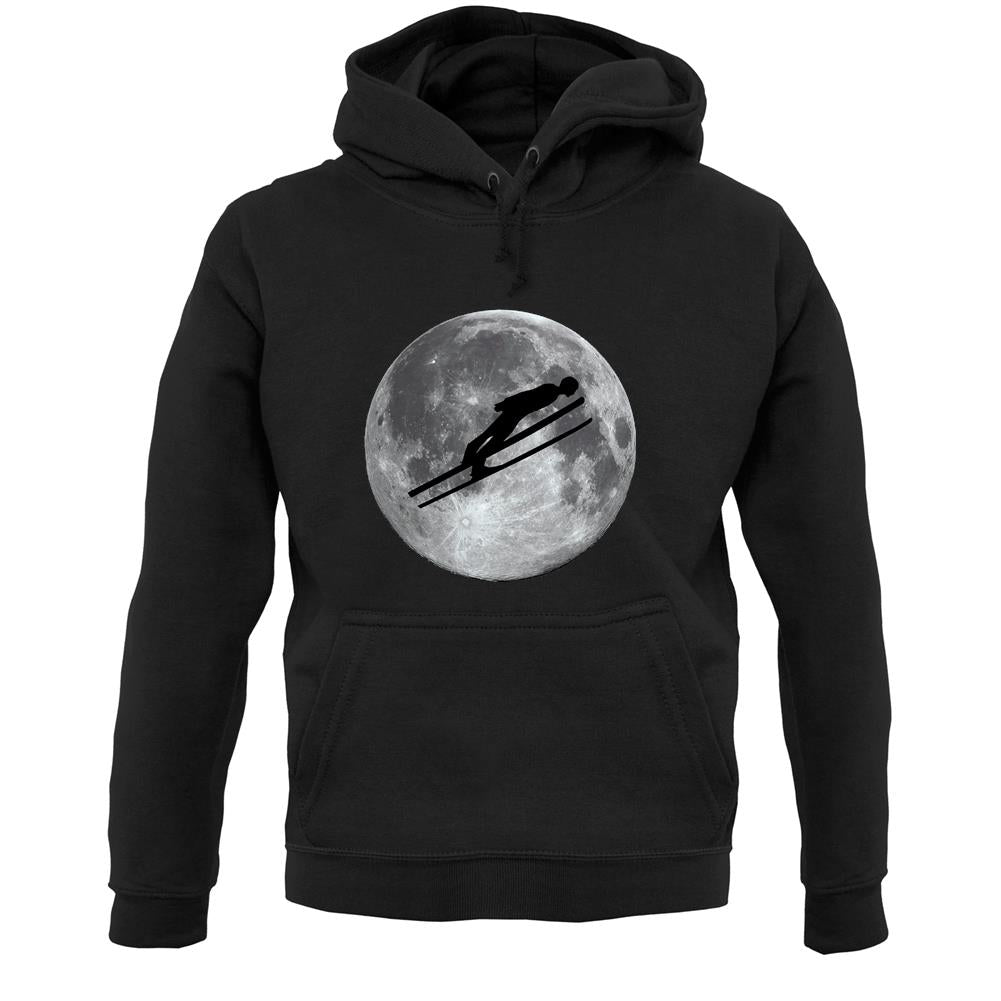 Ski Jump Moon Unisex Hoodie