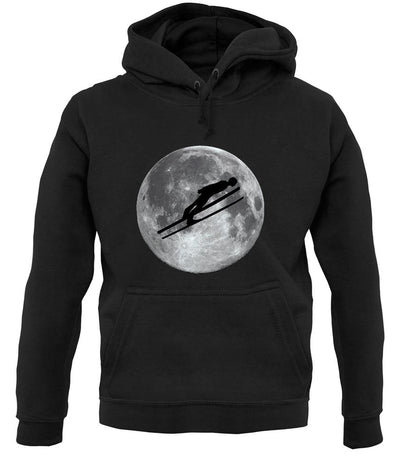Ski Jump Moon unisex hoodie